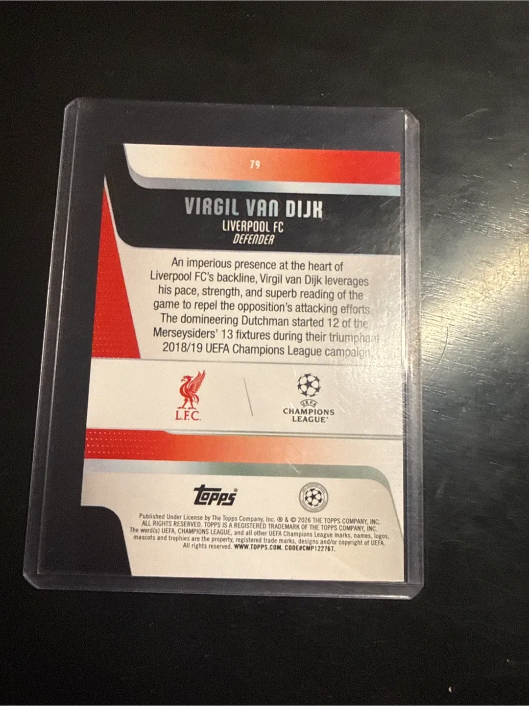 Van dijk football card - photo 2