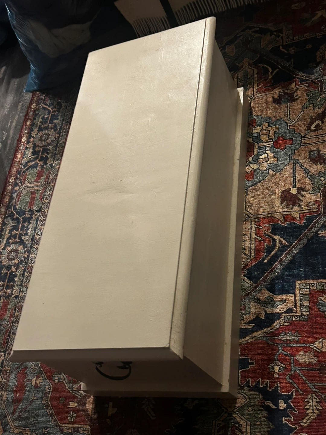 Cream Painted Wooden Storage Chest - photo 2