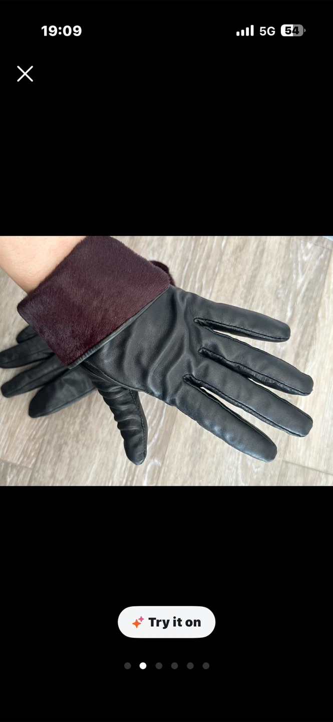 AllSaints Polanski Leather Gloves M/L