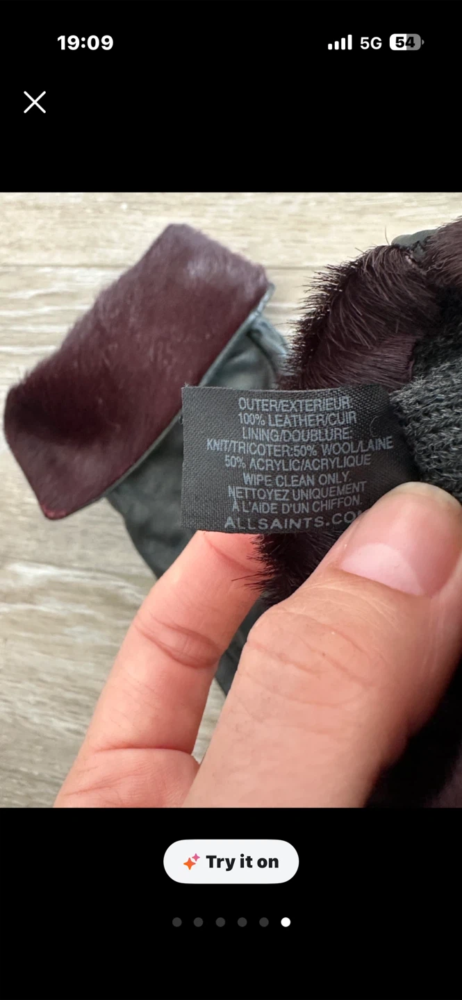 AllSaints Polanski Leather Gloves M/L - photo 5