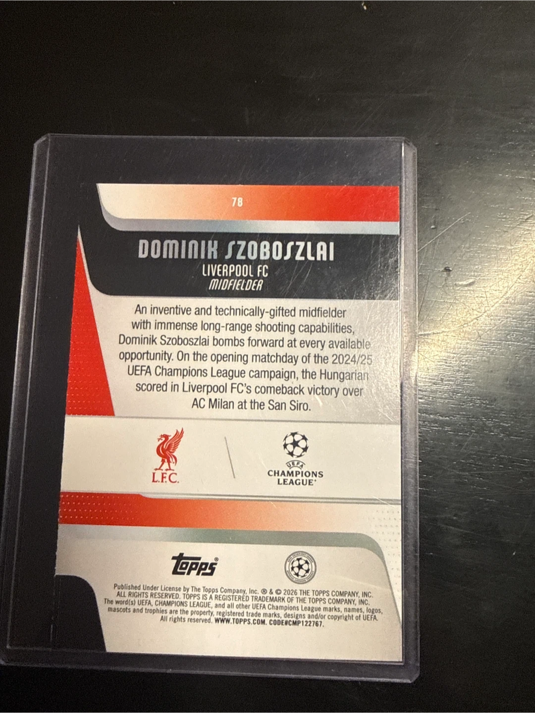 Szoboszlai limited edition rare card - photo 2