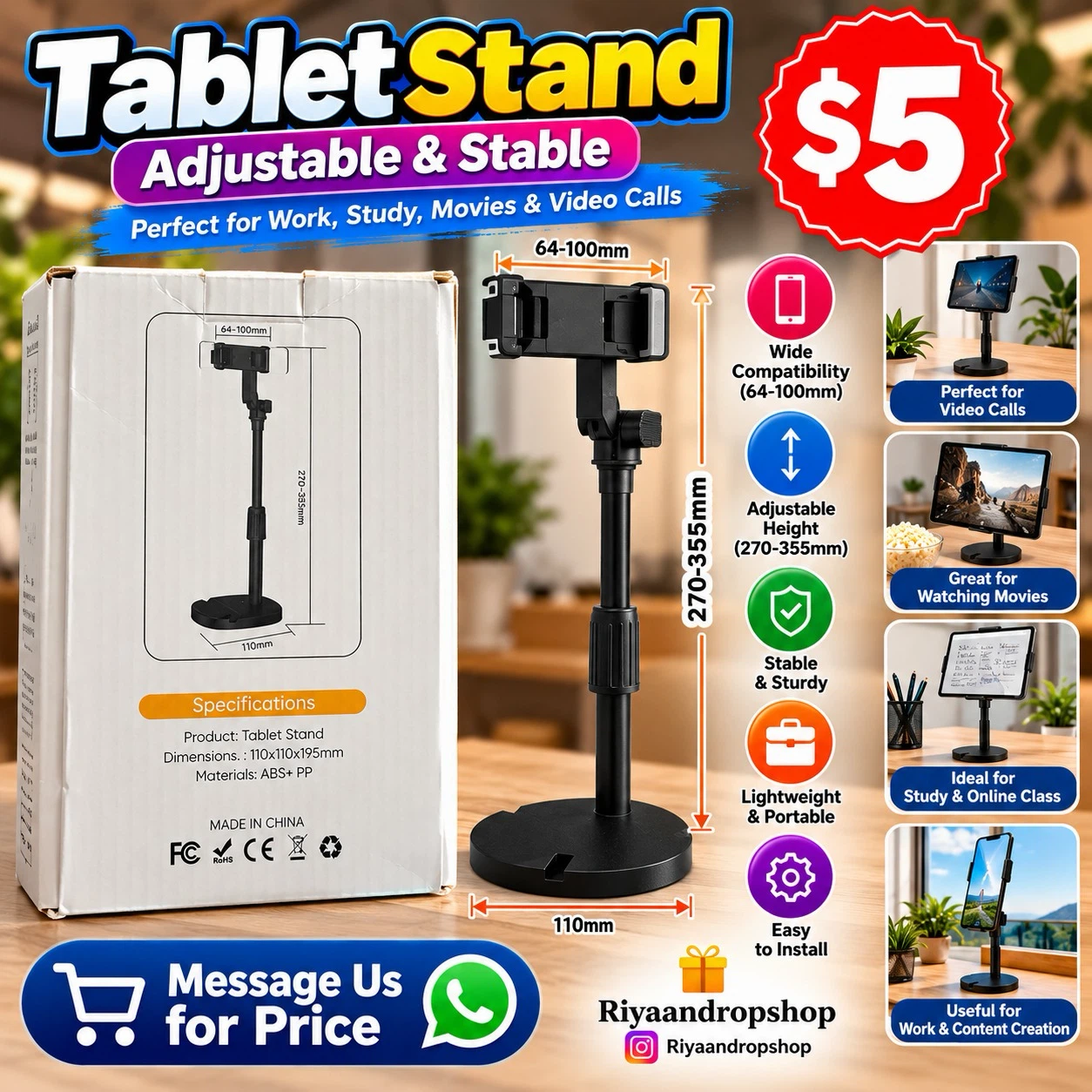 Adjustable Tablet Stand
