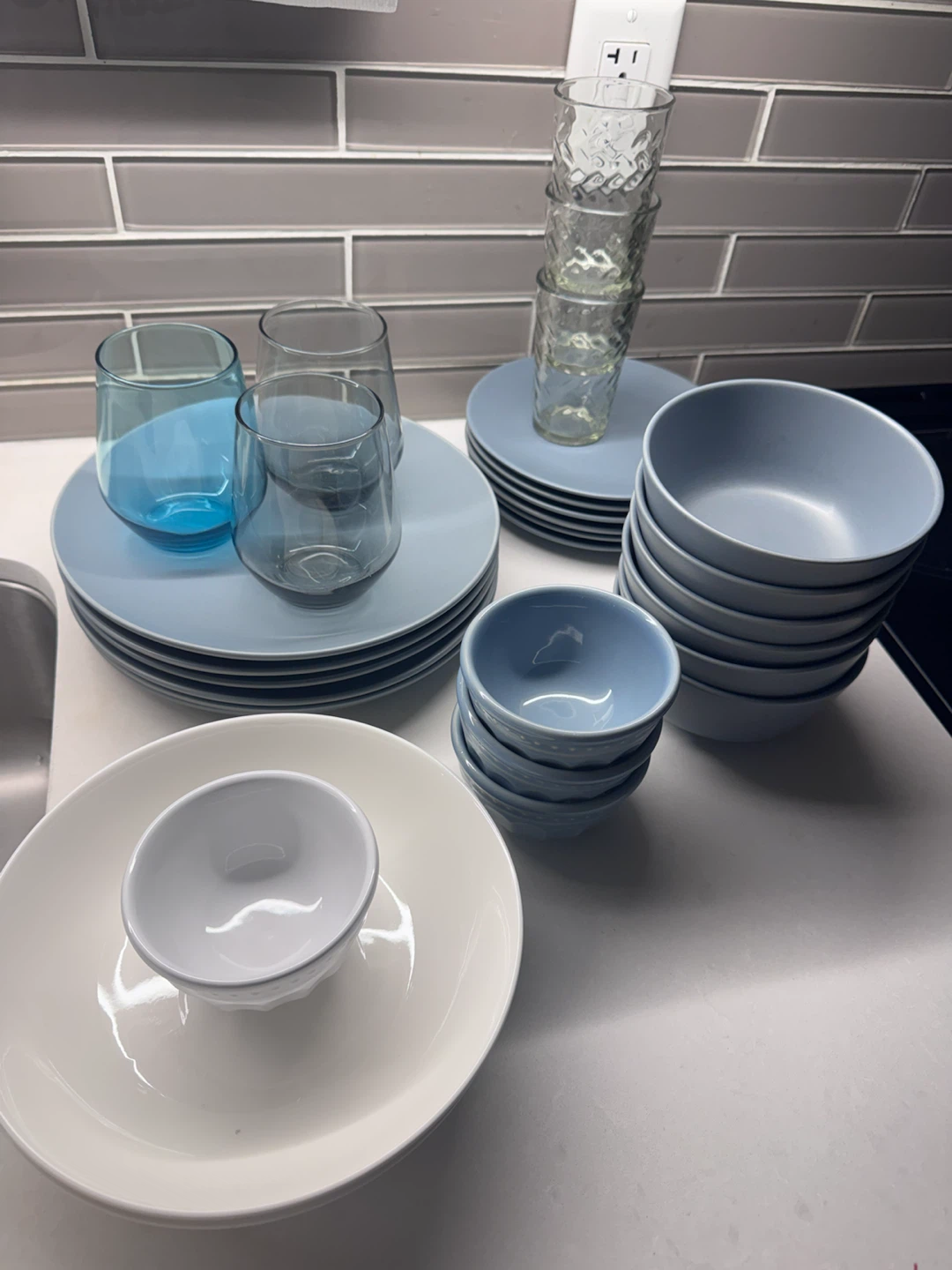 Assorted Dinnerware and Glassware Set