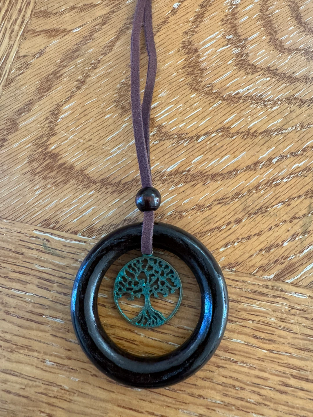 Tree of Life Wood Pendant Necklace