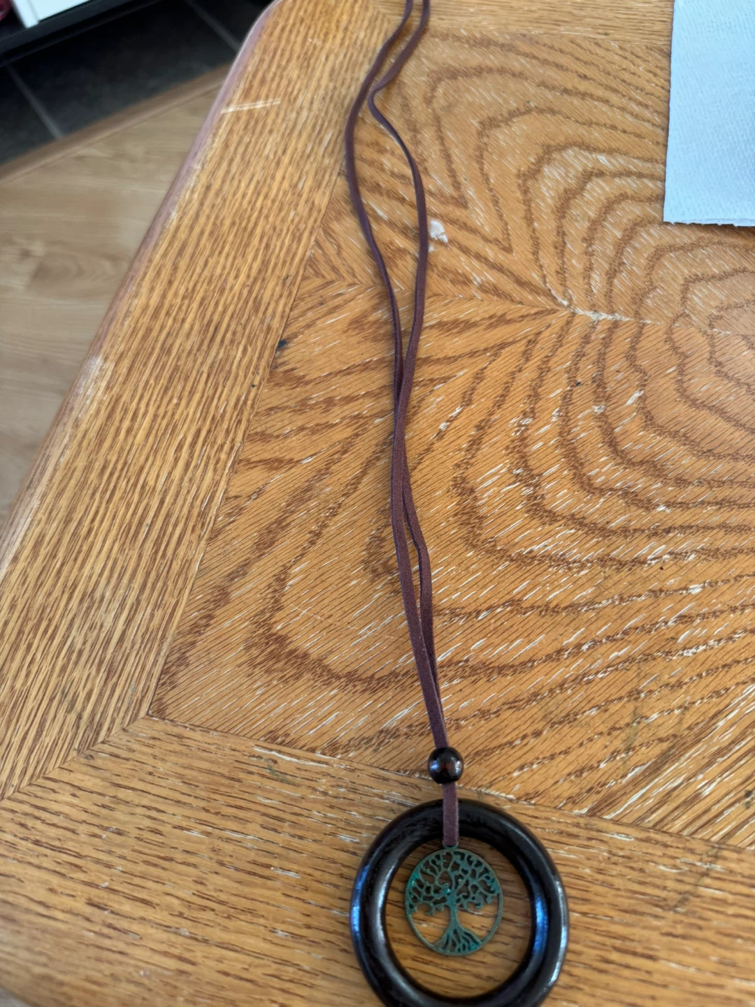 Tree of Life Wood Pendant Necklace - photo 2