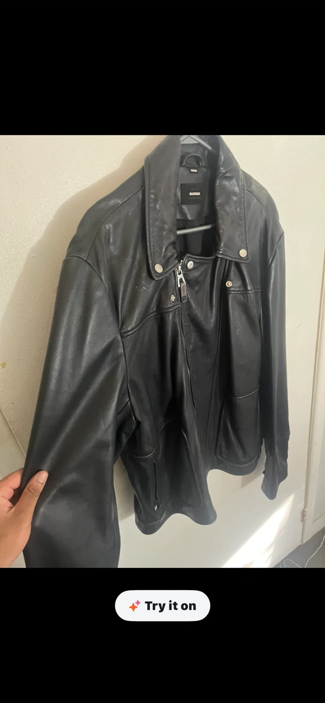 Rudsak Black Leather Jacket XXL - photo 2