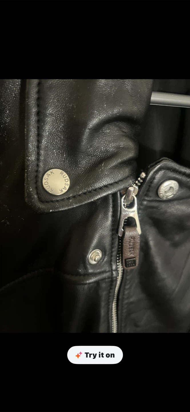 Rudsak Black Leather Jacket XXL - photo 4