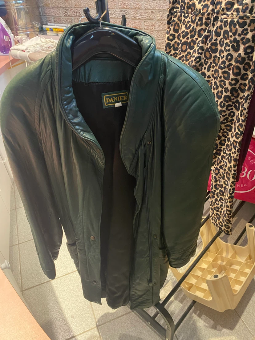 Danier Forest Green Leather Jacket