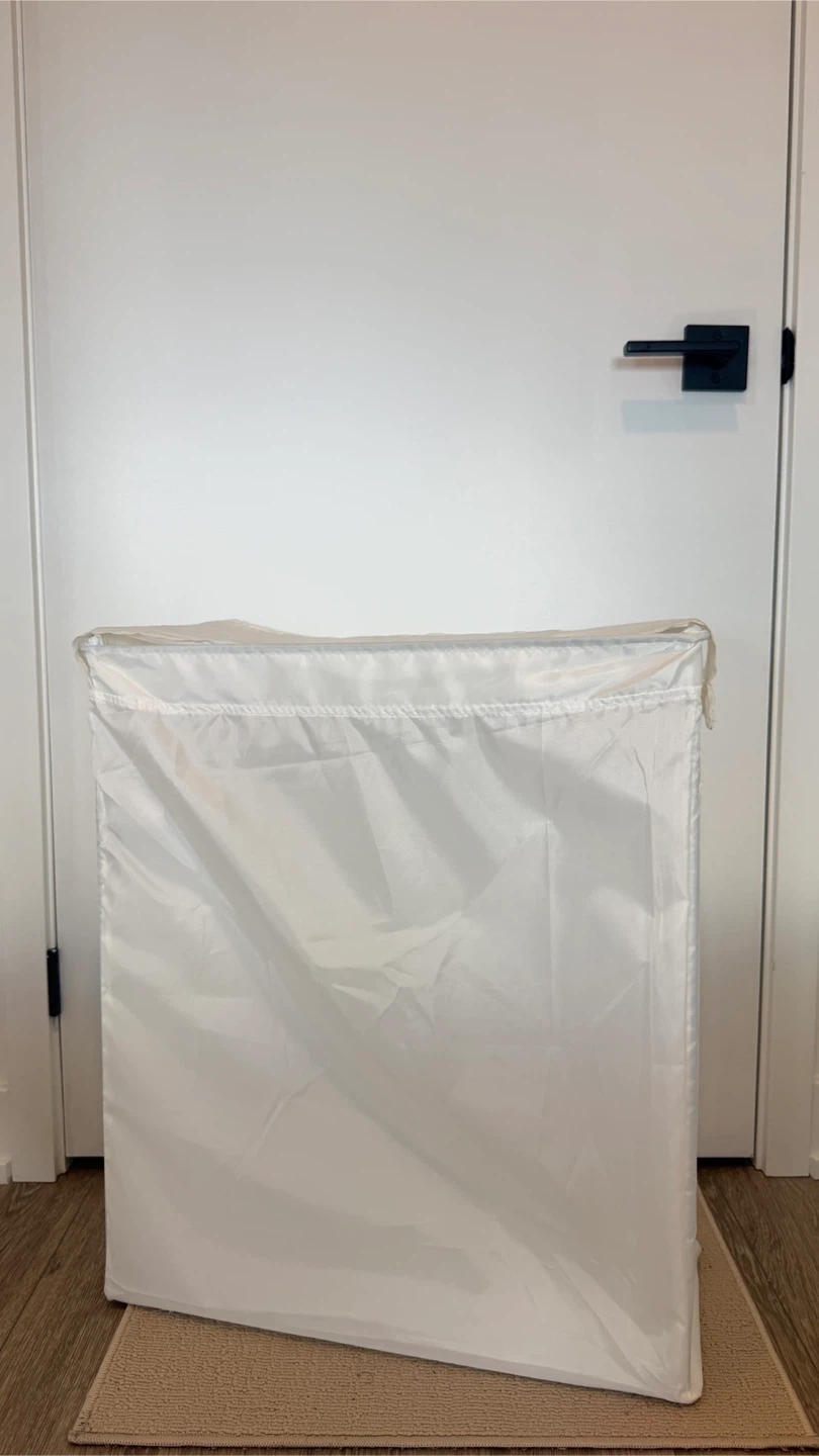 White Slim Laundry Hamper - photo 2