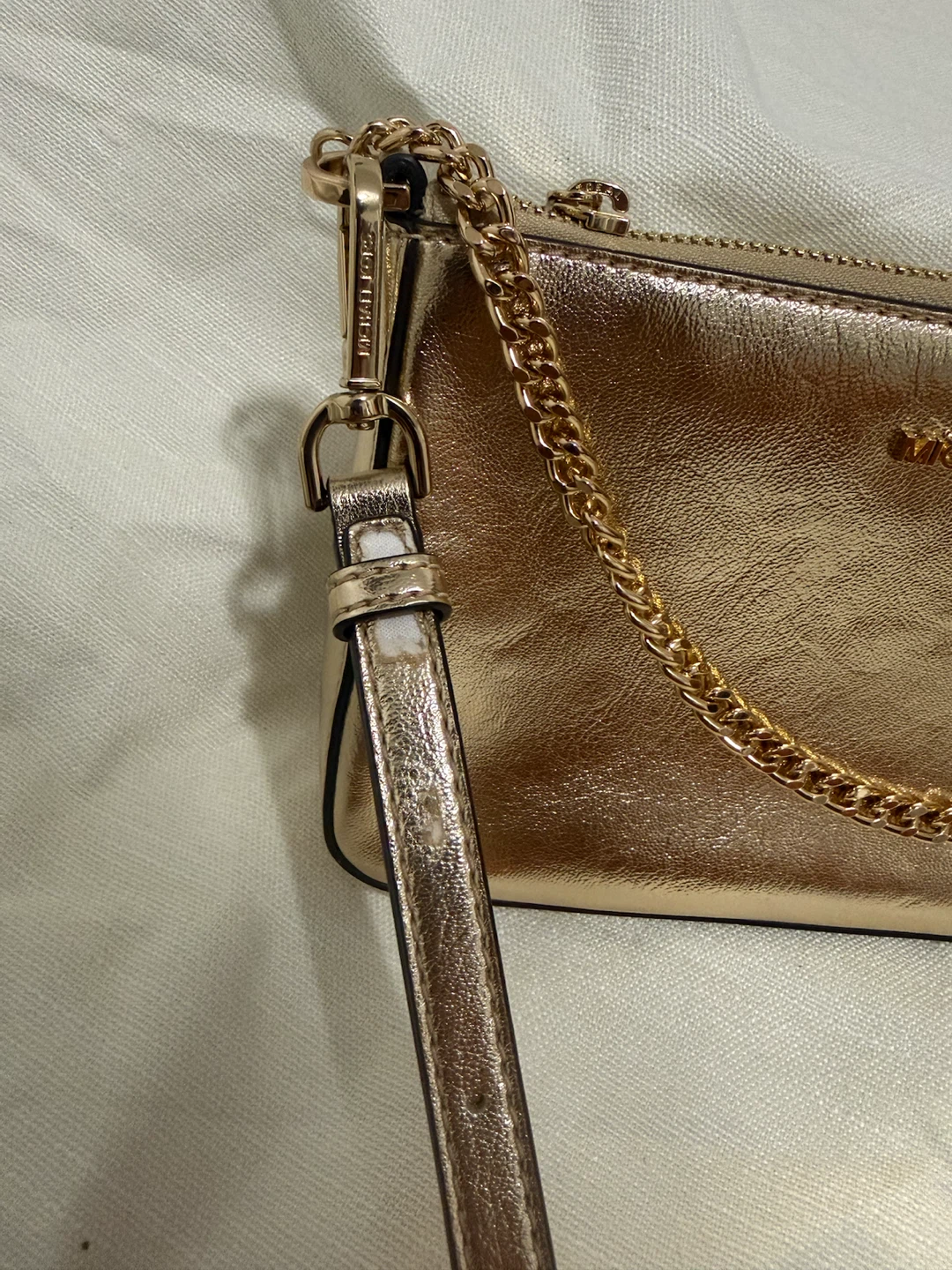 Michael Kors Gold Metallic Crossbody Bag - photo 2