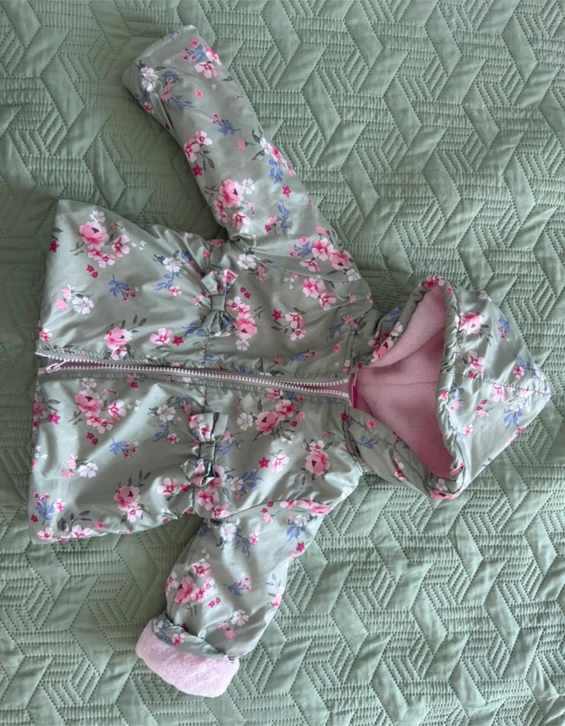 2 for $7 Baby Girl Jacket and Overall Set