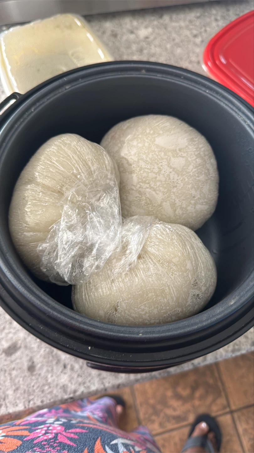Three Portions of Pounded Yam