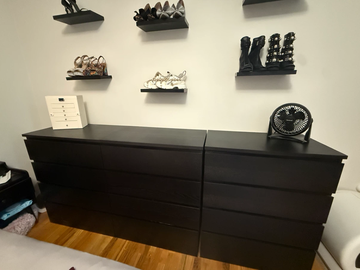 Set of 6 Black Floating Wall Shelves - photo 4
