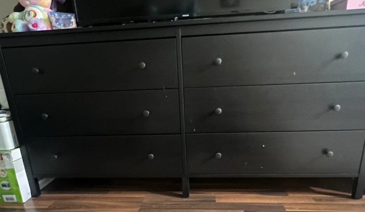IKEA 6-drawer dresser in black
