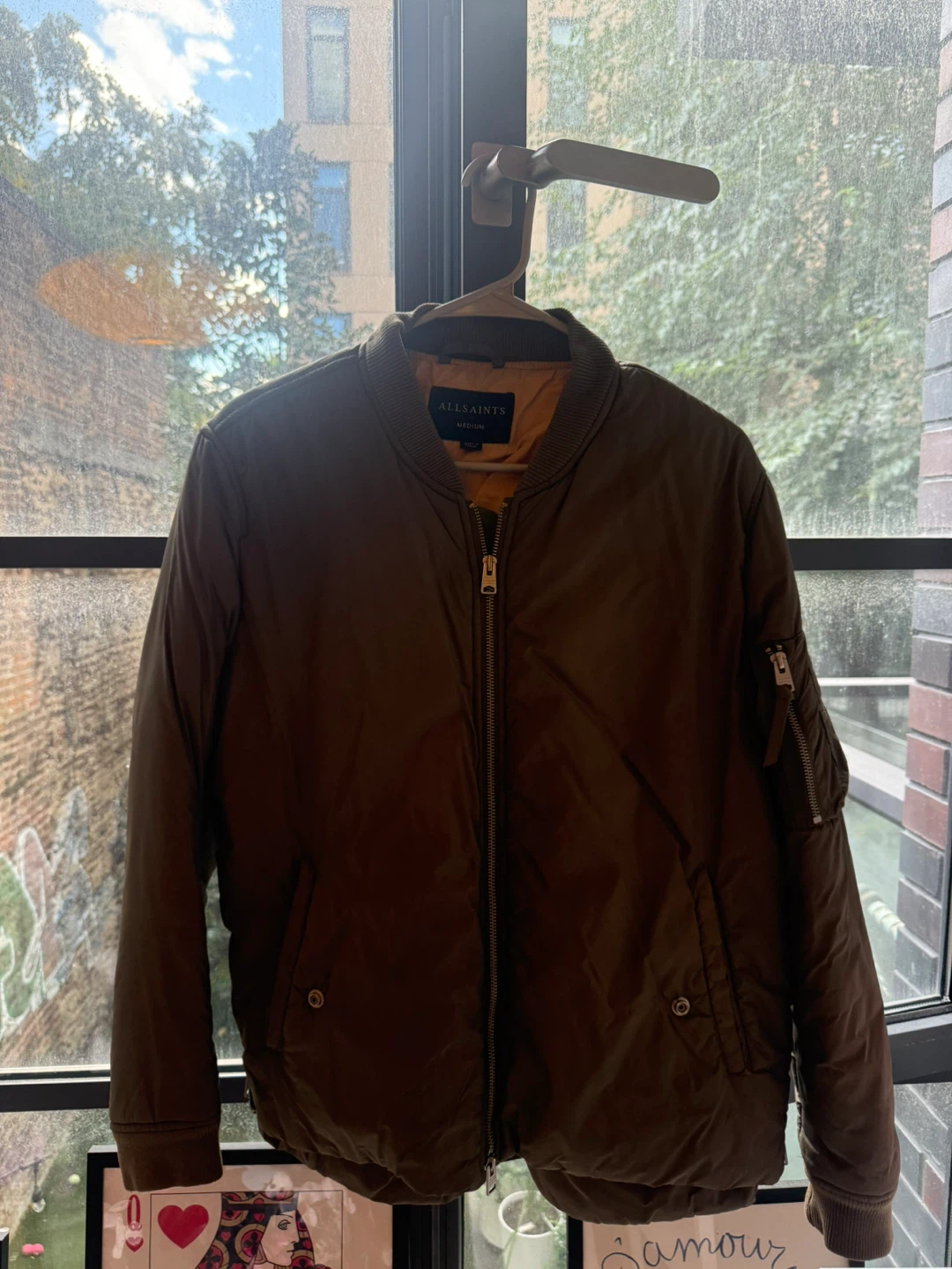 AllSaints Bomber Jacket Olive - photo 3
