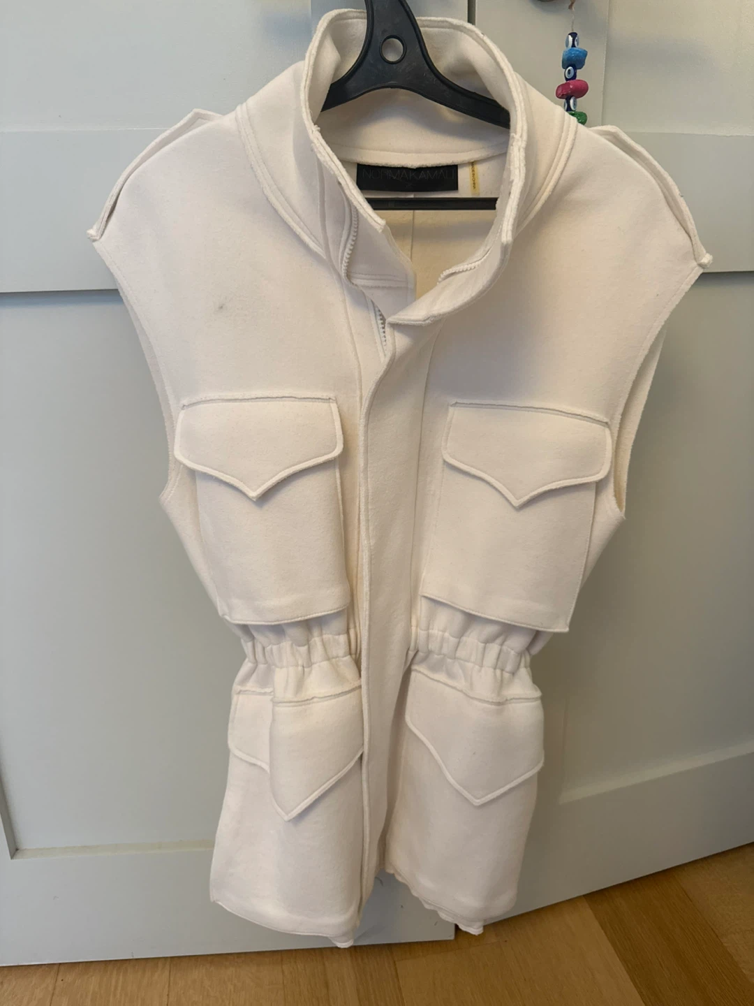 Norma Kamali Off-White Cargo Vest - photo 2