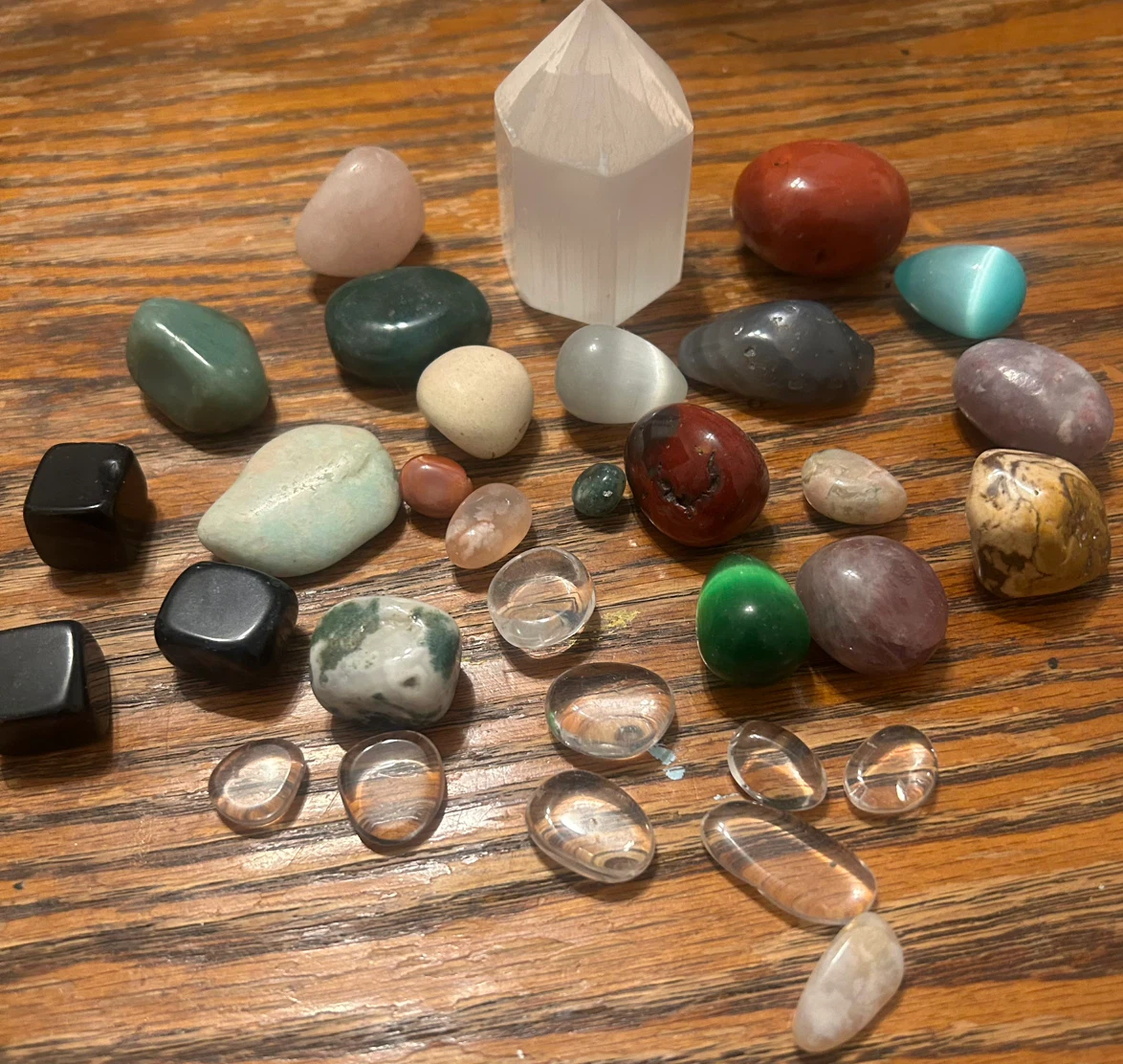 Assorted Polished Gemstones and Crystals Collection