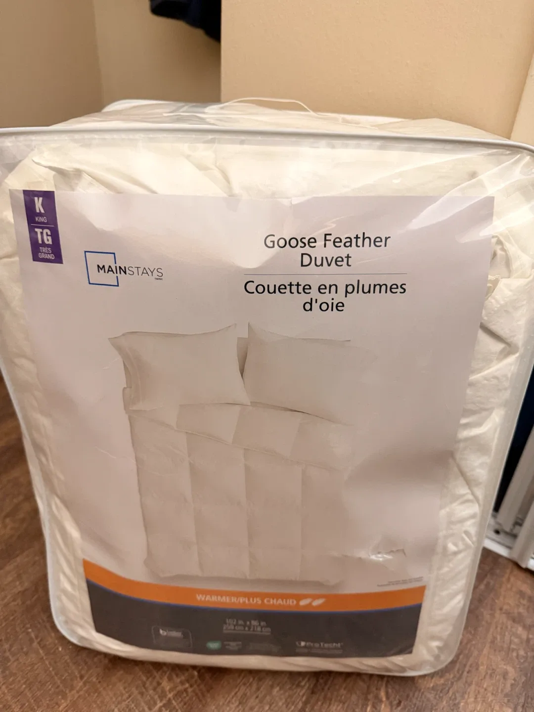 Mainstays King Size Goose Feather Duvet