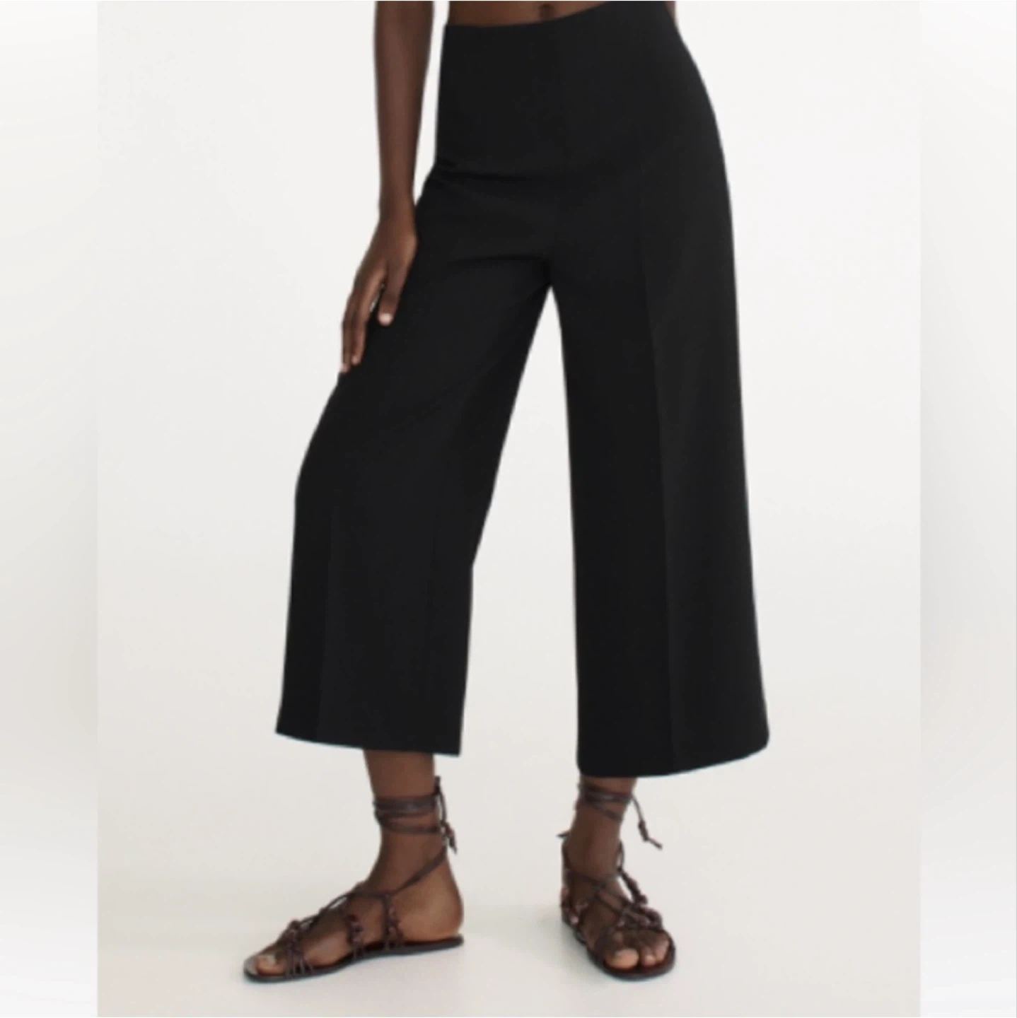 Zara high-waisted wide leg culottes L