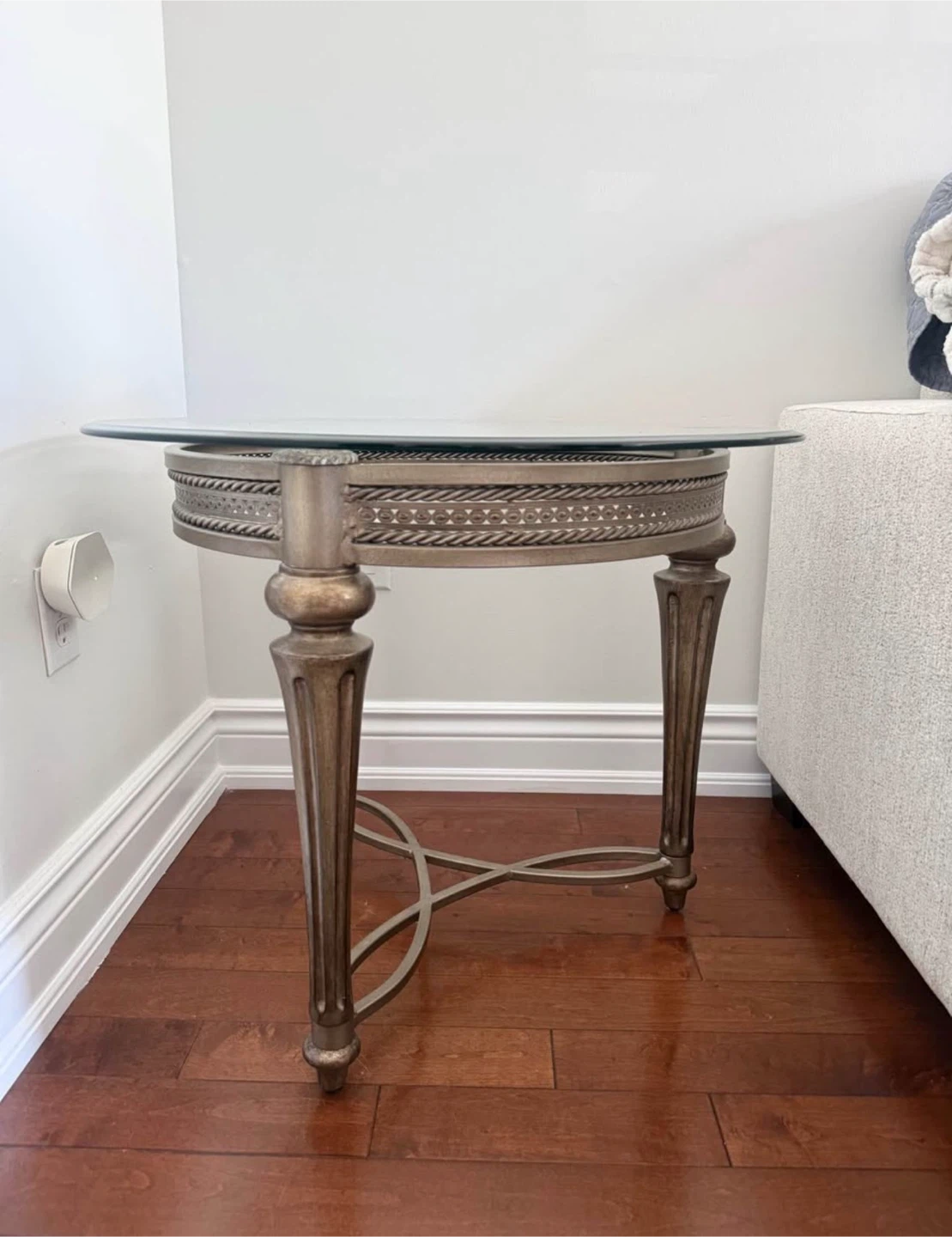 3 Piece Round Glass Top Side Table - photo 4