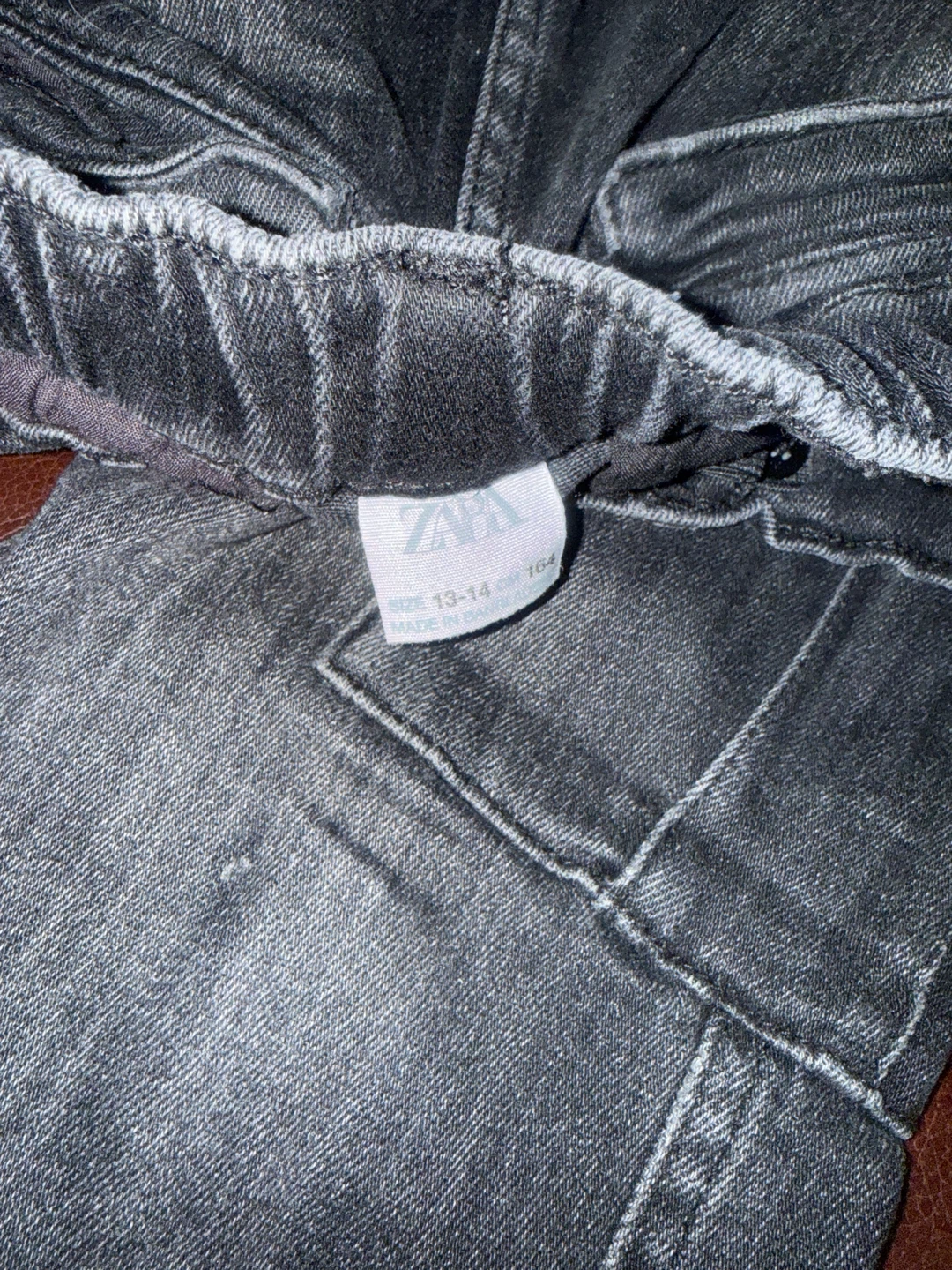 Zara Black Denim Cargo Pants - photo 2