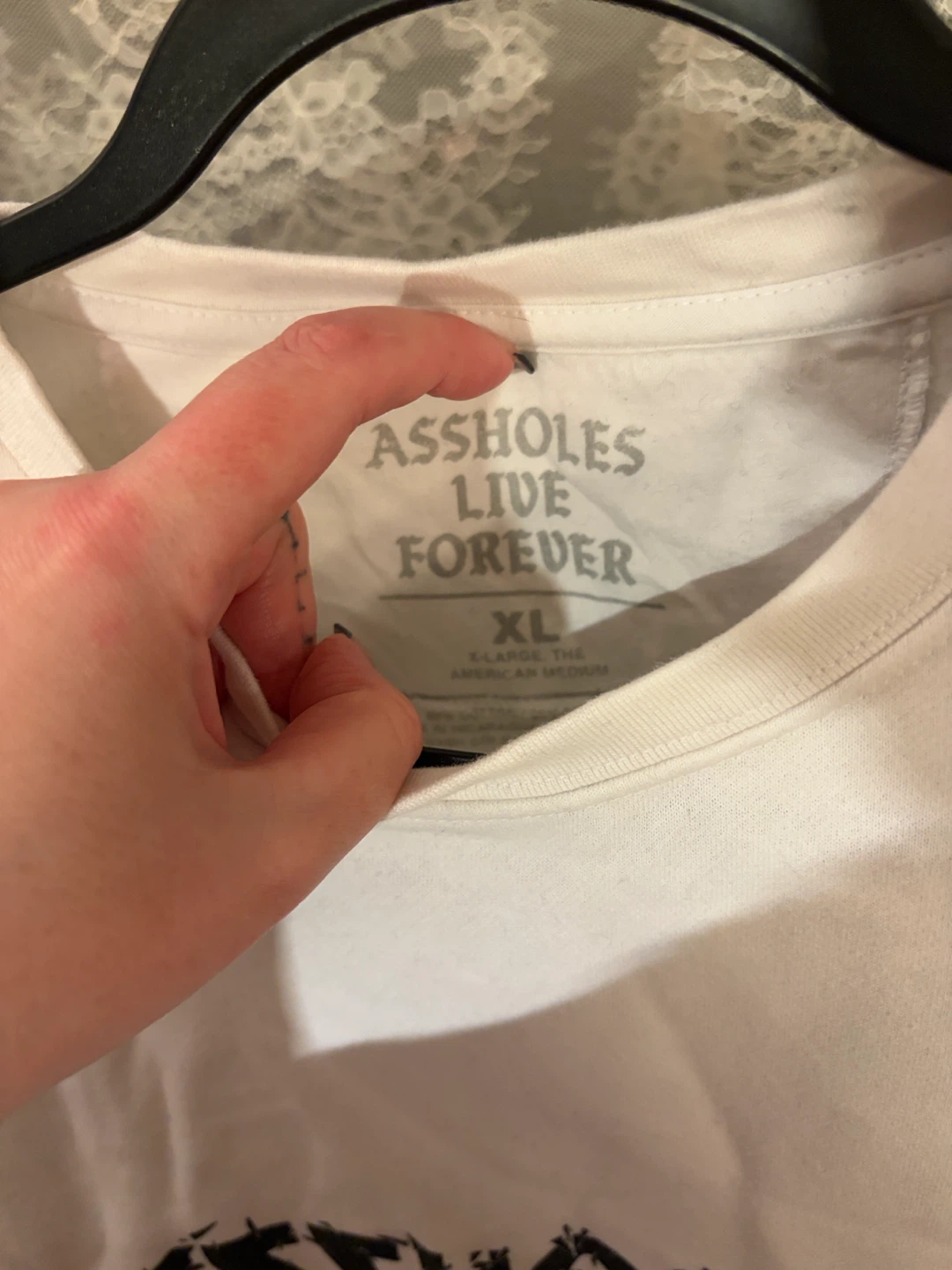 Assholes Live Forever White Crewneck Sweatshirt. *rare print* - photo 2