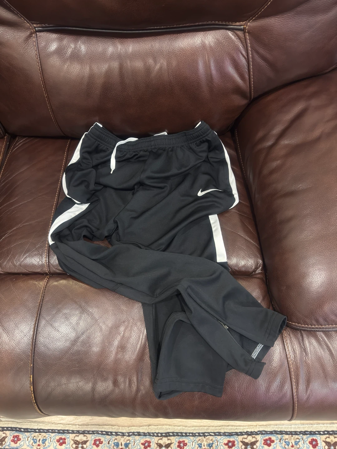 Nike Track Pants Black with White Stripes
