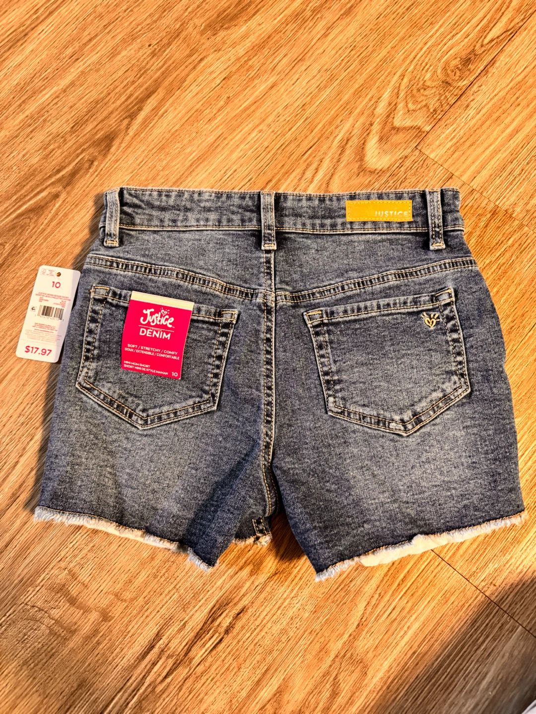 Justice Girls Mini Mom Denim Shorts Size 10 - photo 2