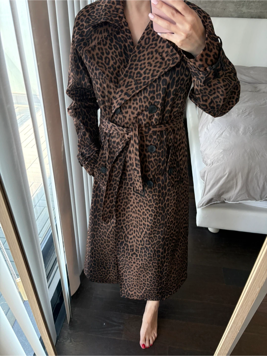 PAID $350! new Rebecca Minkoff Leopard Print Trench Coat