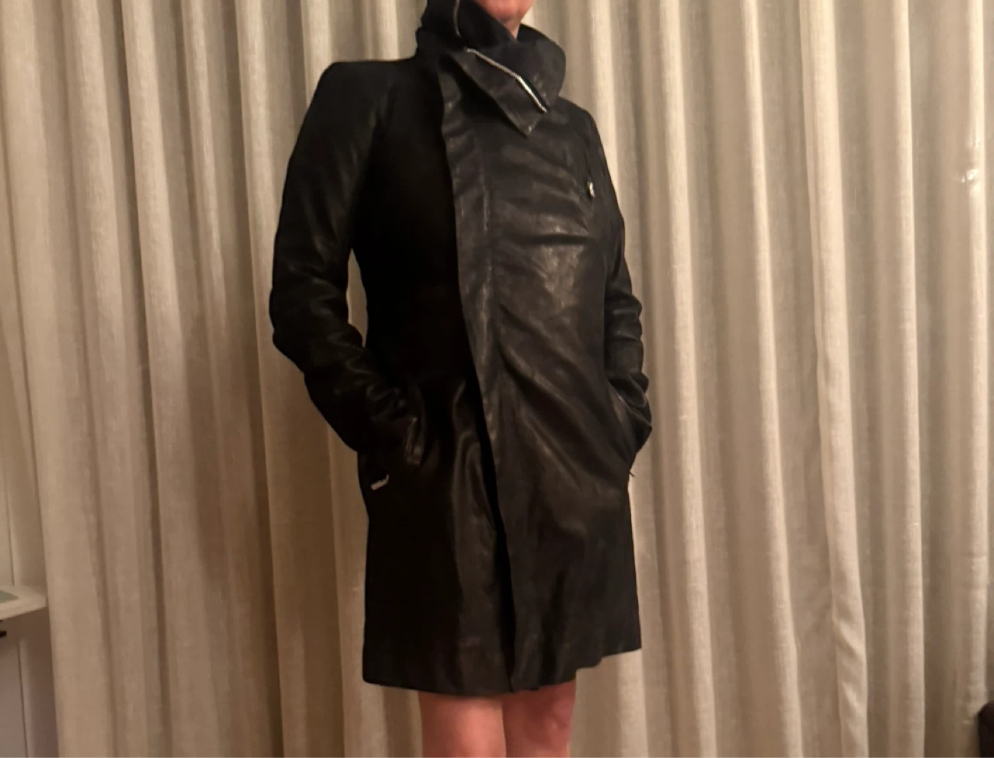Rick Owen’s Black Leather Moto Jacket