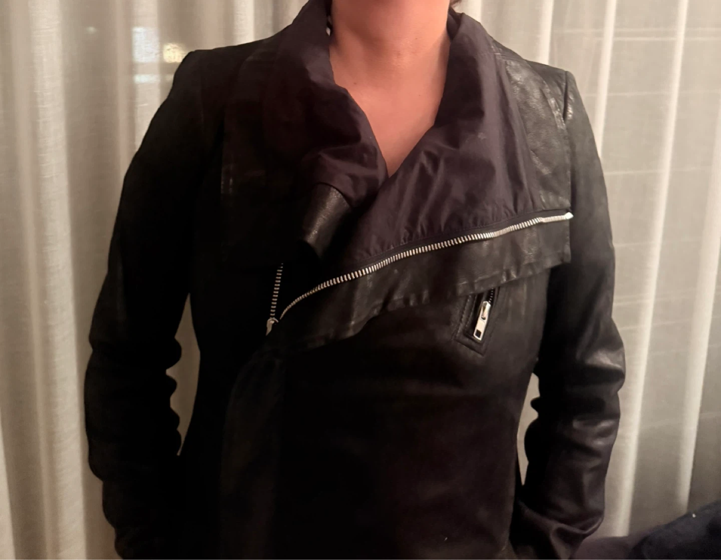 Rick Owen’s Black Leather Moto Jacket - photo 2