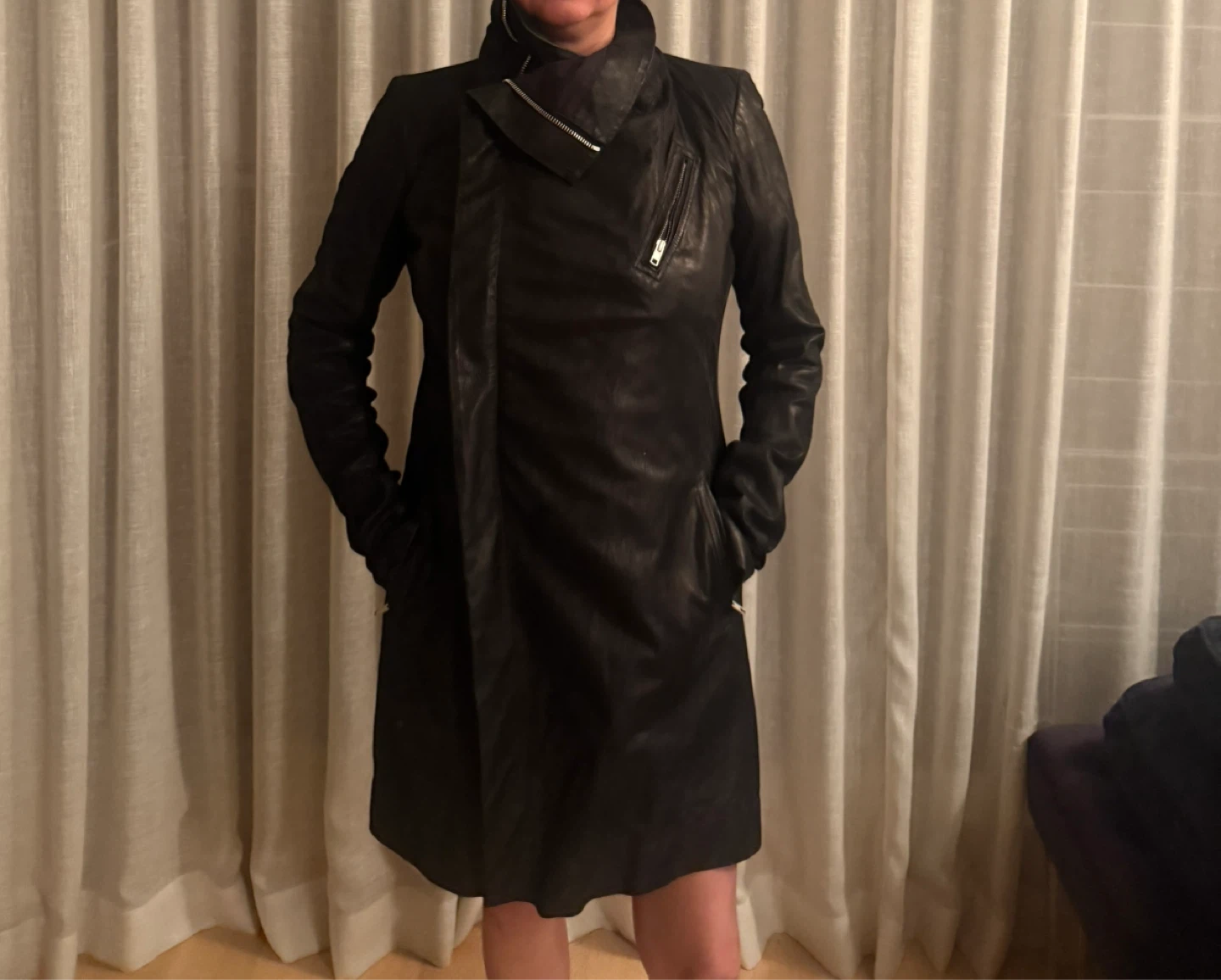 Rick Owen’s Black Leather Moto Jacket - photo 3