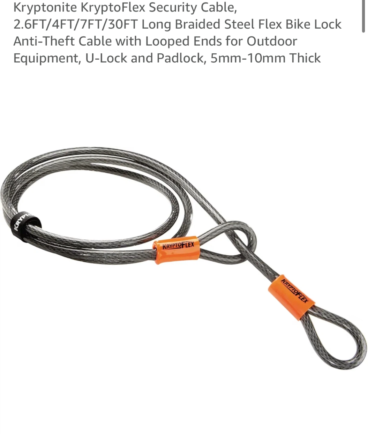 Kryptonite KryptoFlex Security Cable