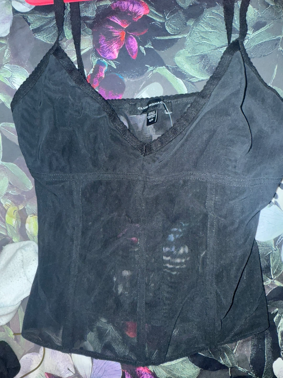 Club Monaco Black Mesh Camisole - photo 3