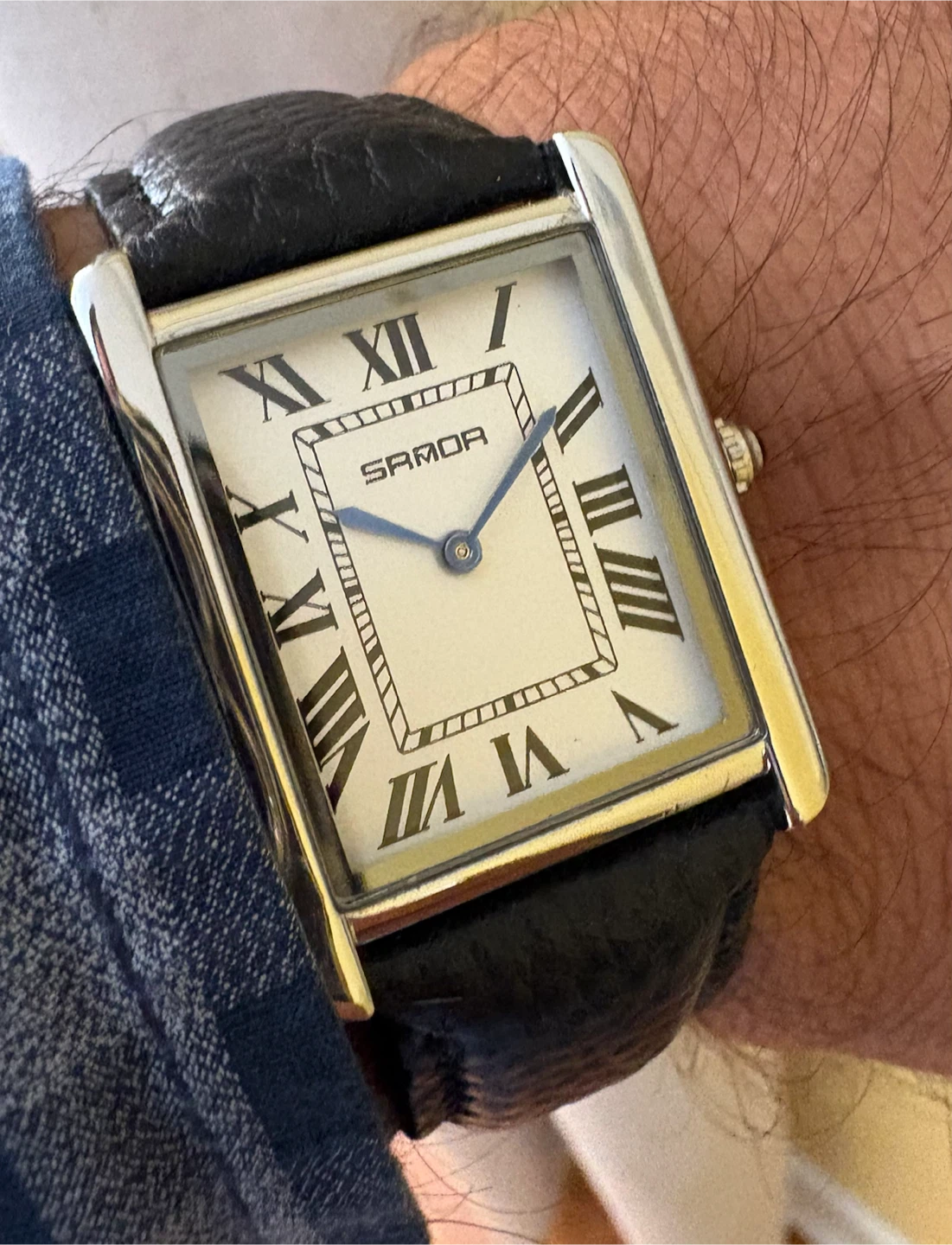 SANDA Tank Quartz Watch.