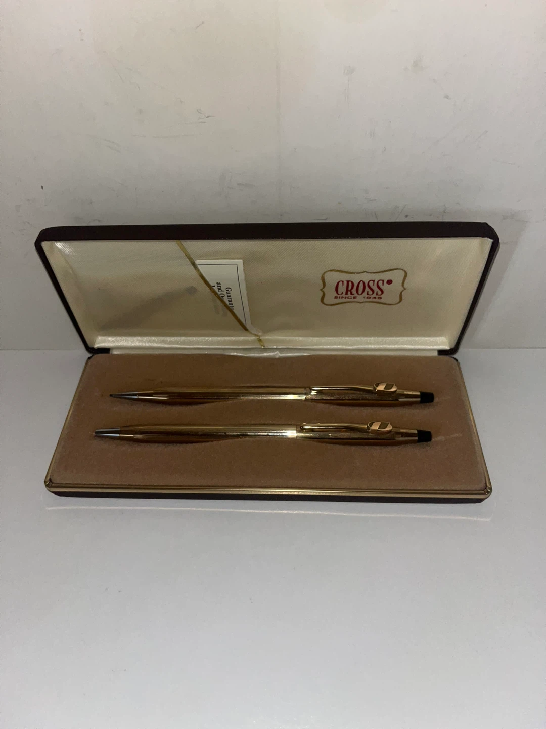 vintage cross pen and pencil set 10 karat gold filled. - photo 4