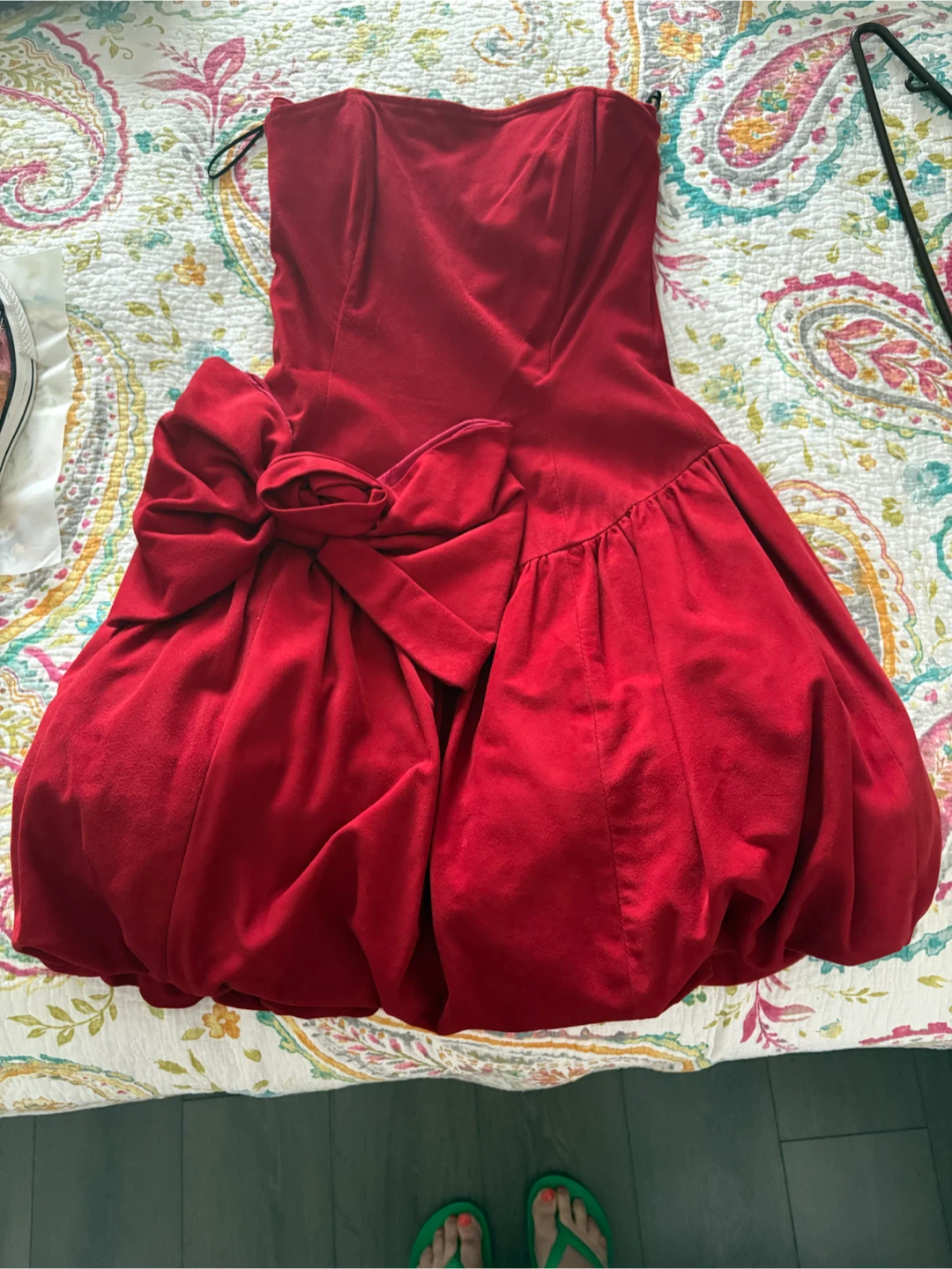 Danier red leather dress size 2
