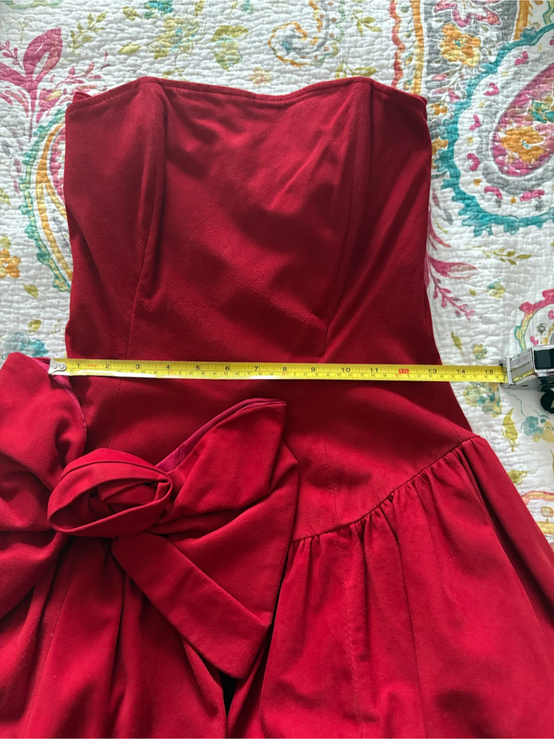 Danier red leather dress size 2 - photo 3