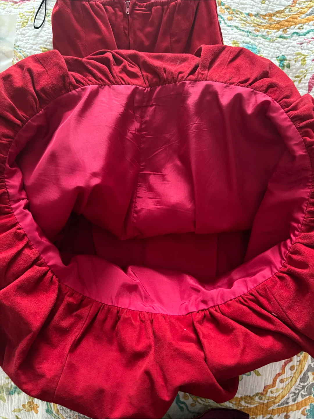 Danier red leather dress size 2 - photo 5