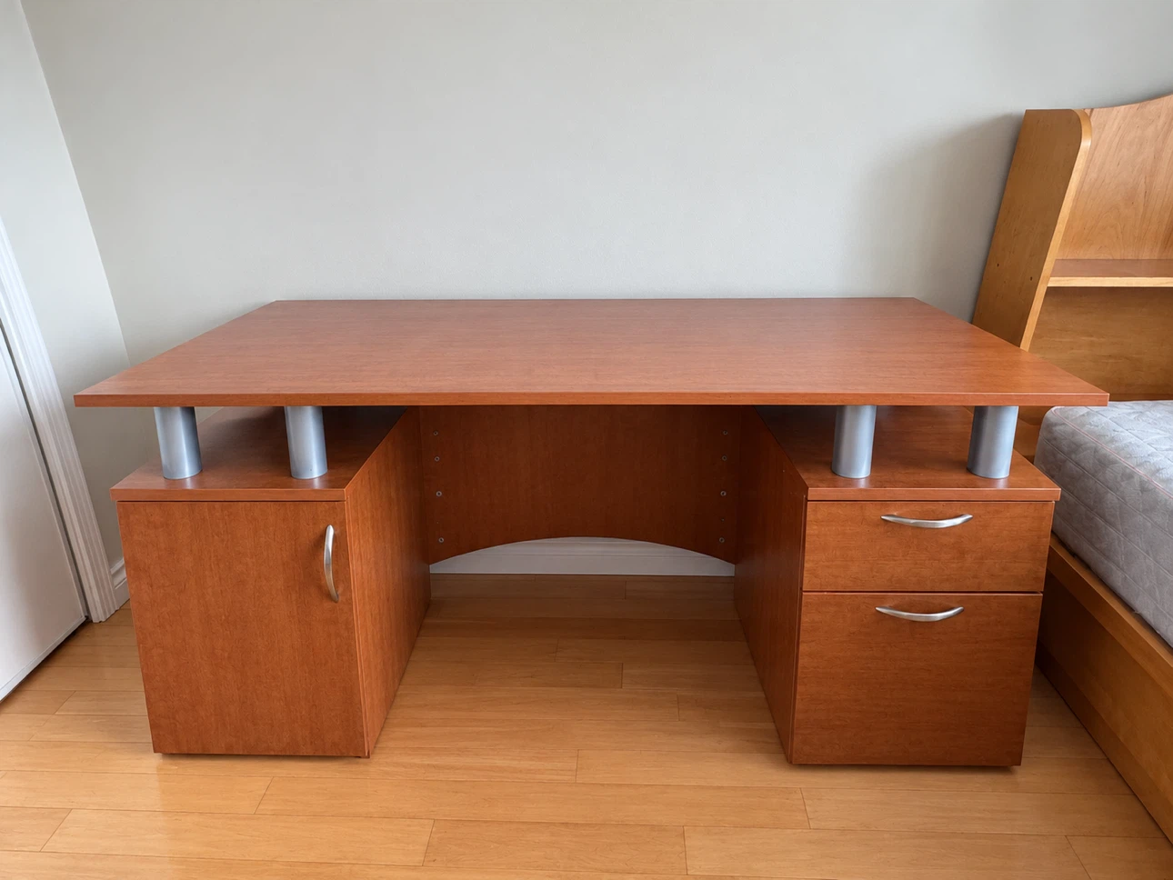 Sturdy Wooden Desk - 60.2”W x 29.5”H x 30.2”D