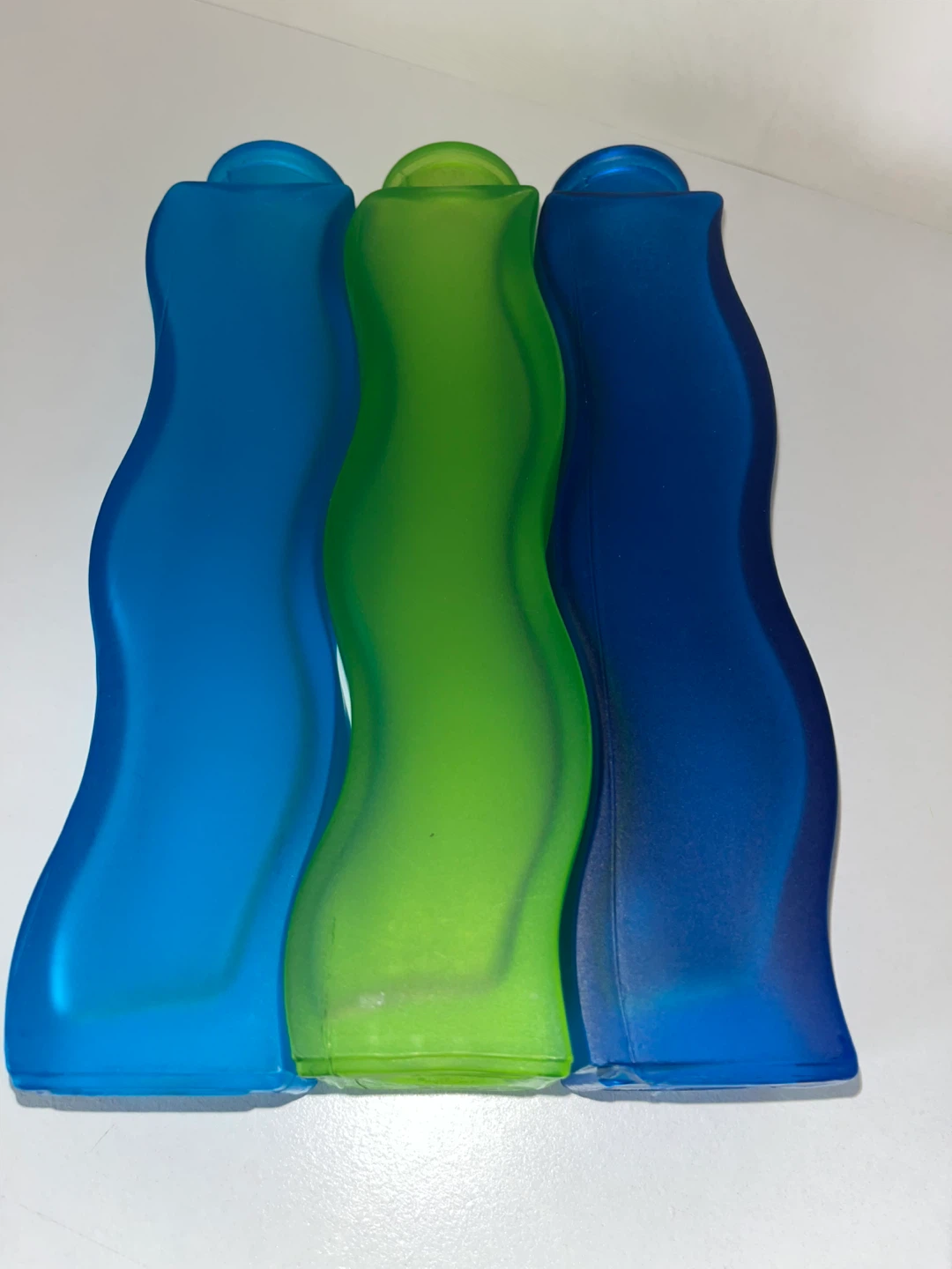 Set of 3 decorative frosted glass vases - photo 2