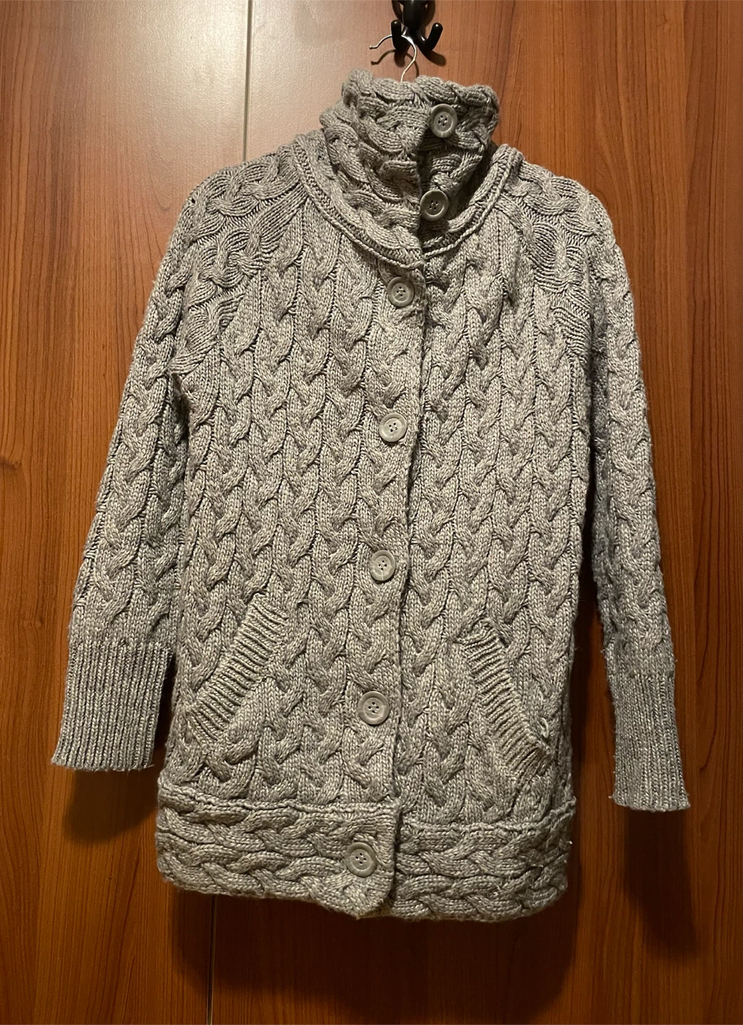 Zara Knit Grey Cable-Knit Cardigan - photo 3