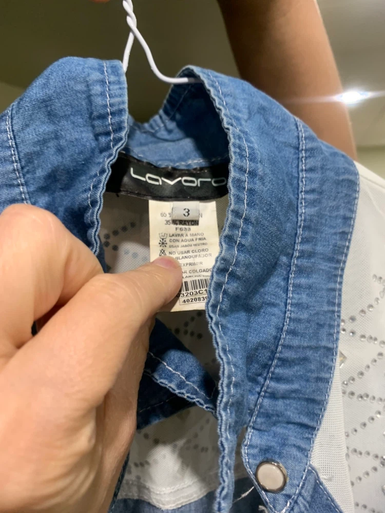 Lavoro Rhinestone Denim Shirt