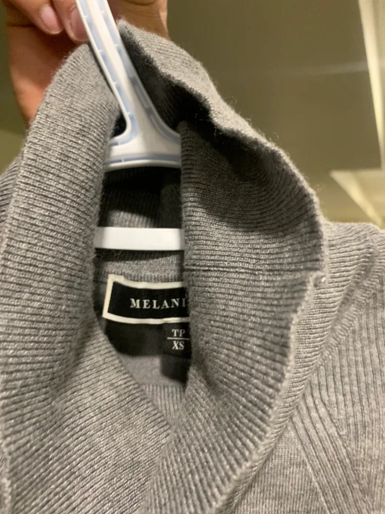 Melani Grey Sleeveless Mock Neck Top XS - photo 2