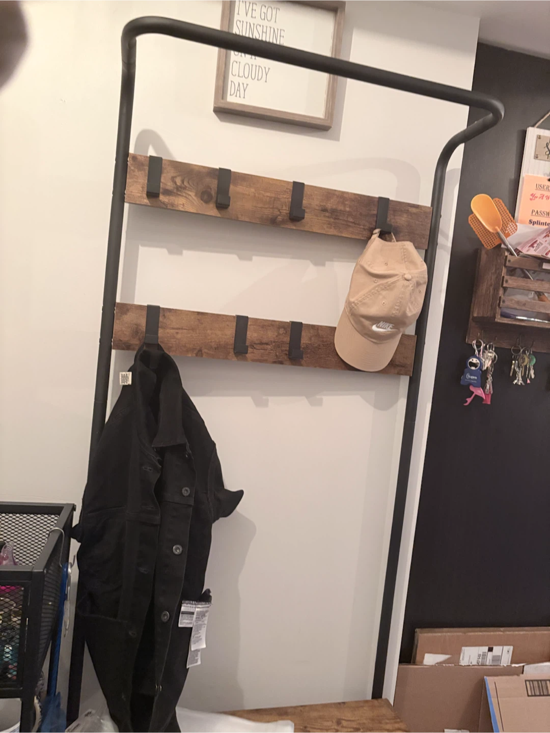 Industrial Hall Tree Coat and Shoe Rack - photo 3