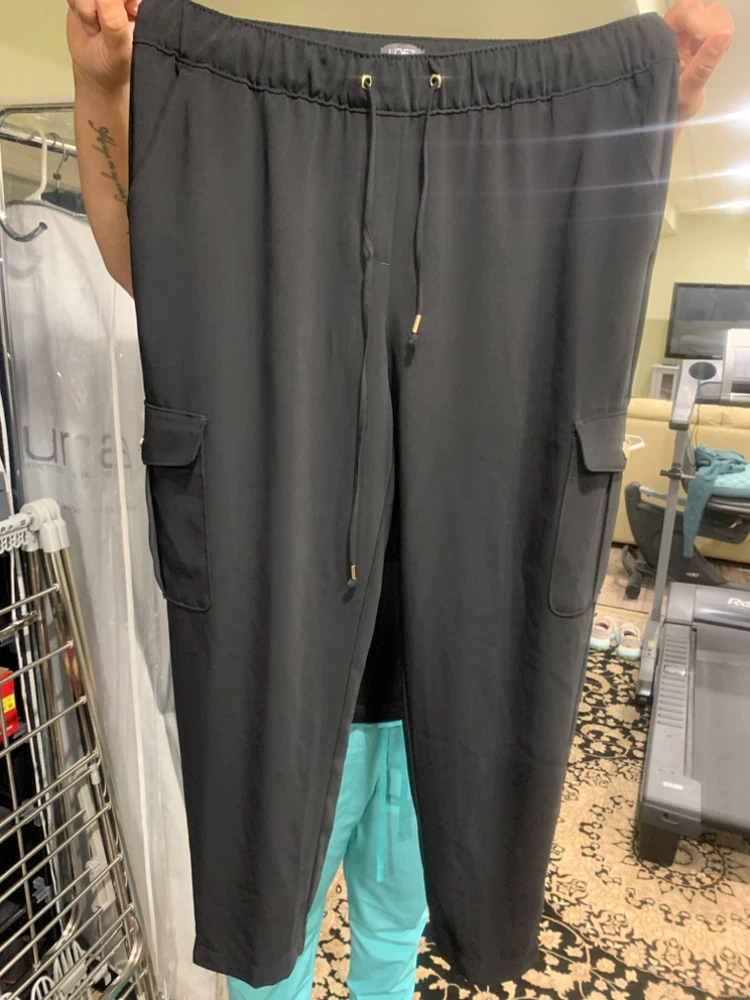 LOFT Black Cargo Joggers