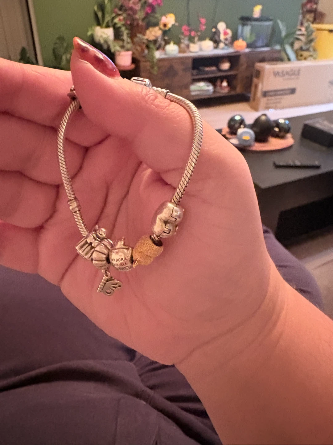 Pandora Sterling Silver Bracelet with Charms