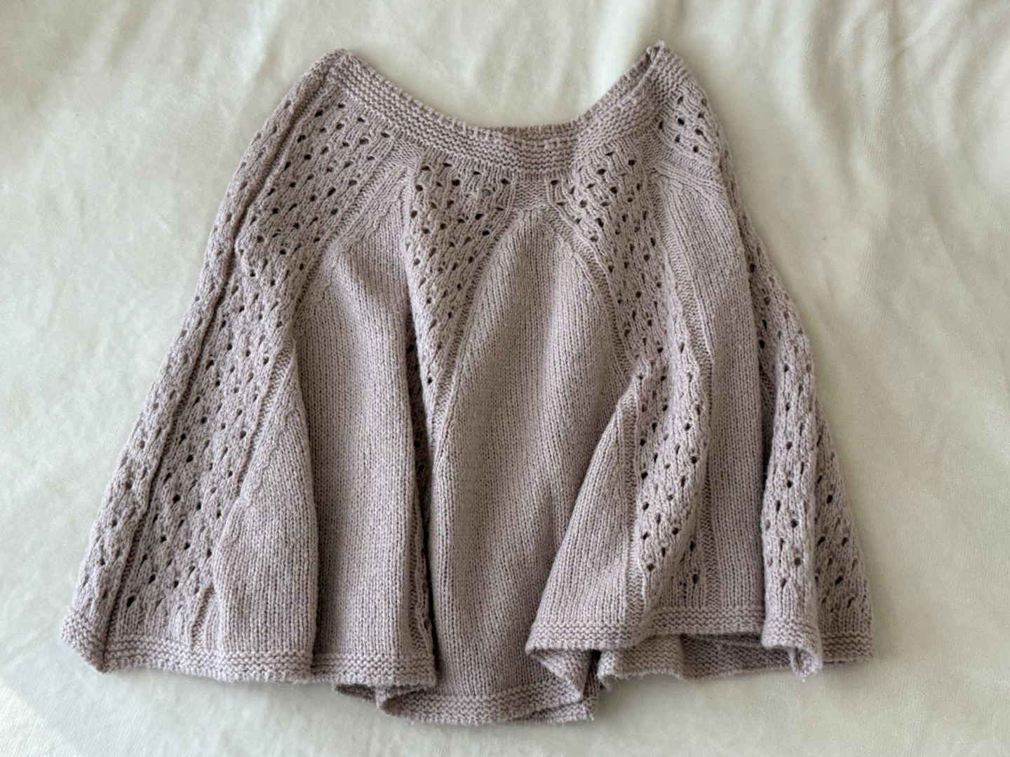 Made in Italy Open-Knit Cardigan / Cape Dust Beige