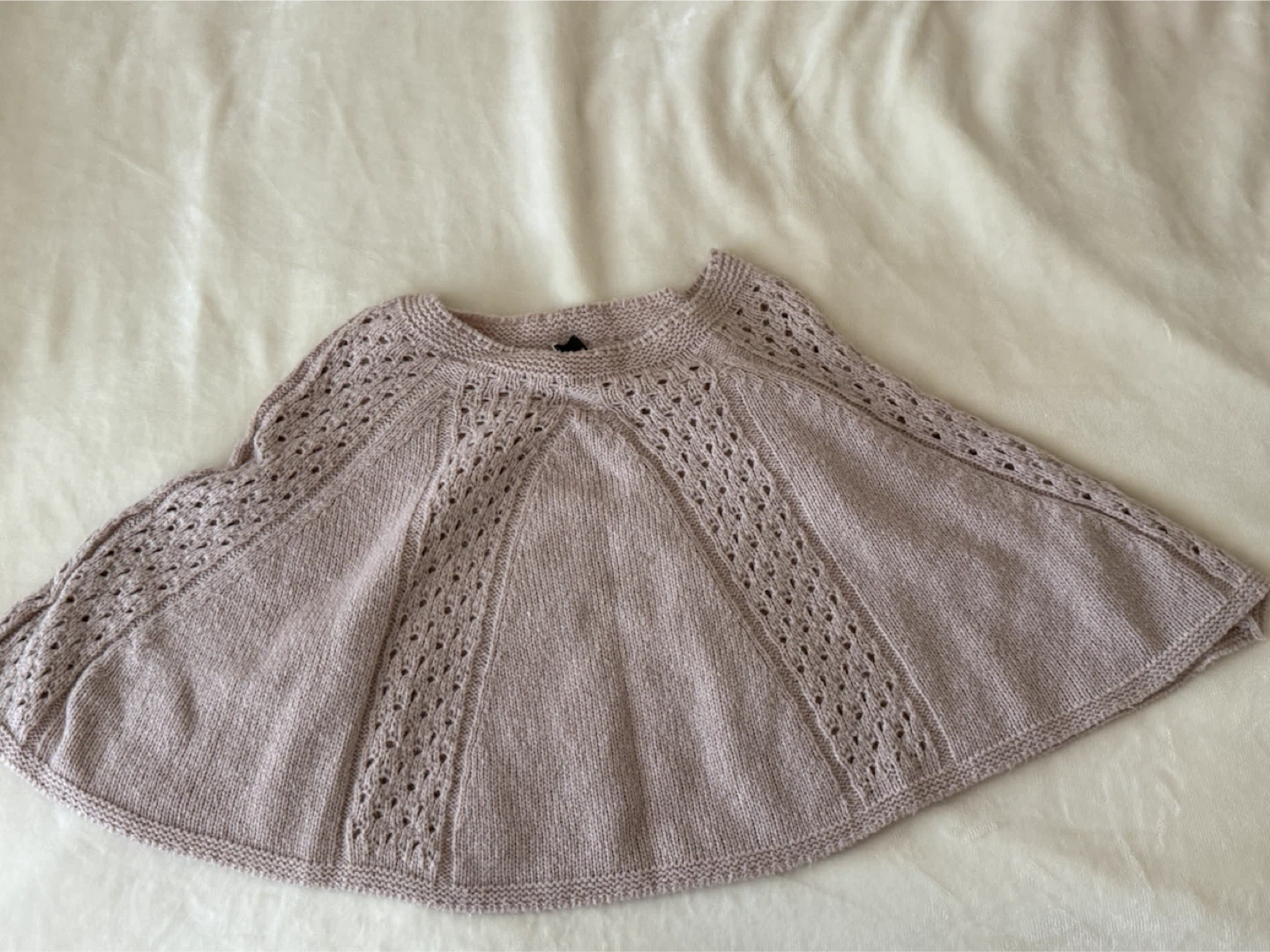 Made in Italy Open-Knit Cardigan / Cape Dust Beige - photo 2