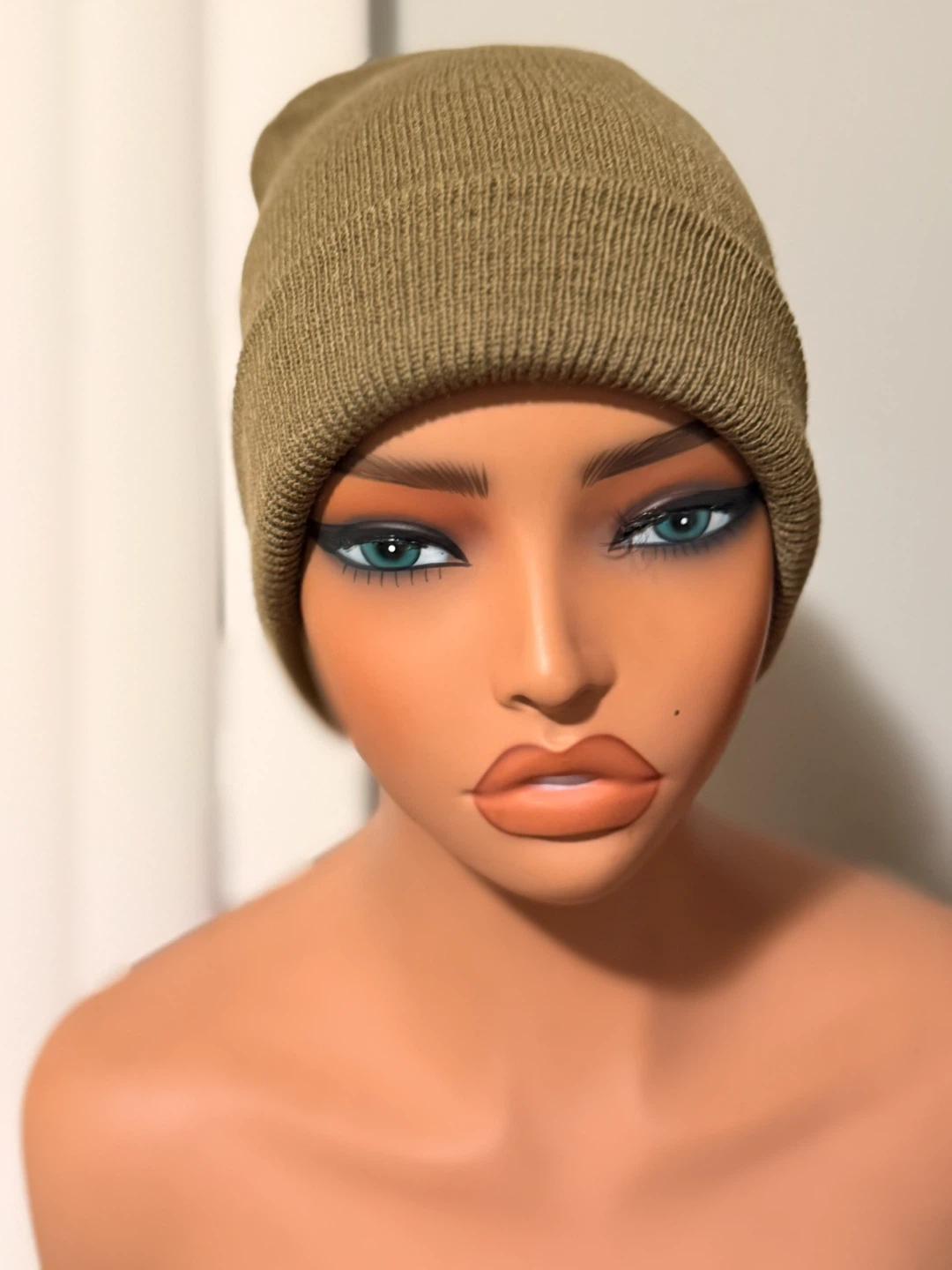Olive Green Knit Beanie